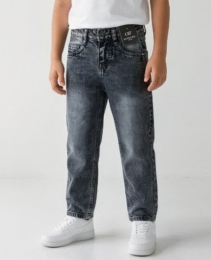 Olive + Fig Dark Grey Kids Jeans (Style 1)