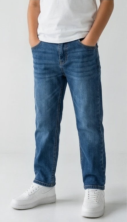 Olive + Fig Light Blue Slim Tapered Jeans