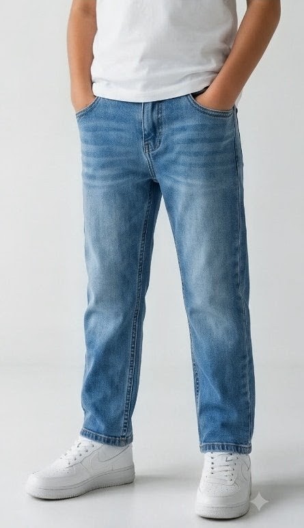 Olive + Fig Light Blue Classic Slim Jeans