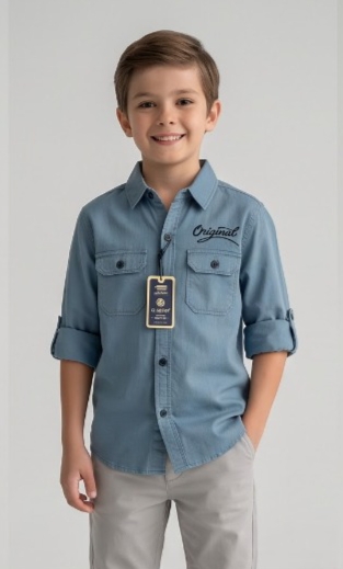 Original Cargo Shirt — Steel Blue