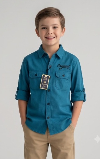 Original Cargo Shirt — Petrol Blue
