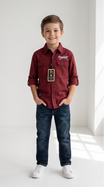 Original Cargo Shirt — Maroon