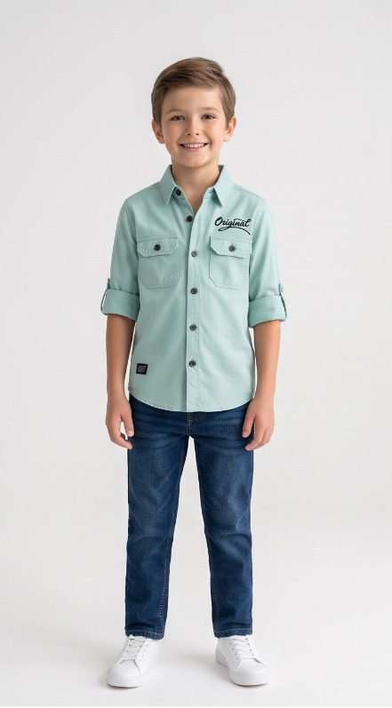 Original Cargo Shirt — Mint Green