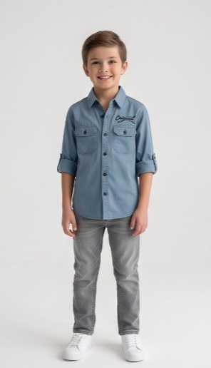 Original Cargo Shirt — Chambray Blue