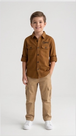 Original Cargo Shirt — Caramel Brown