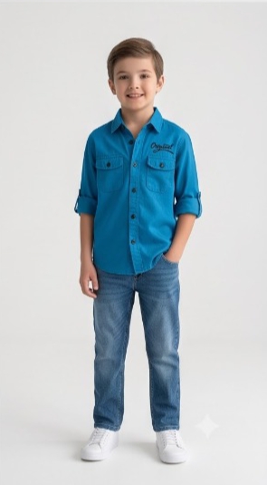 Original Cargo Shirt — Cobalt Teal