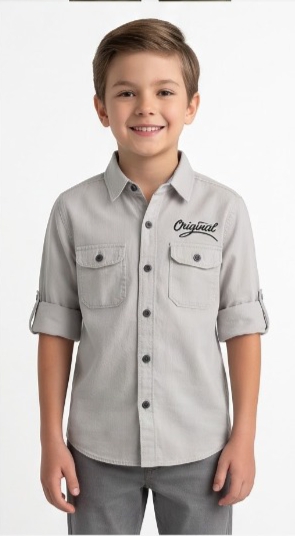 Original Cargo Shirt — Light Grey