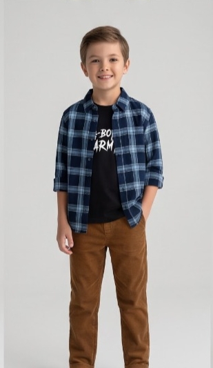 G-Boys Army Navy Check Shirt + Tee