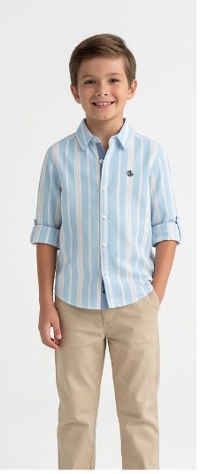 Light Blue White Stripe Shirt