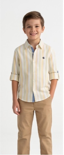 Yellow White Stripe Shirt