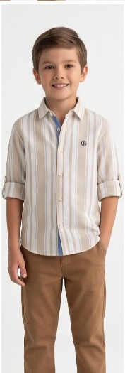 Cream Caramel Stripe Shirt