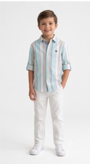 Blue Mint Multistripe Shirt