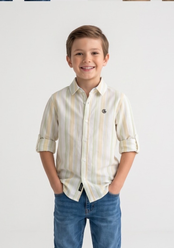 Yellow Lime Stripe Shirt