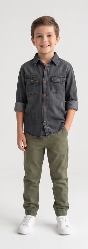 Charcoal Grey Denim Shirt