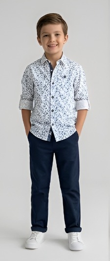 Ditsy Floral Print Shirt — White