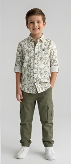 Camouflage Print Shirt — White