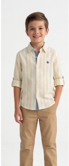Yellow White Stripe Shirt — image 2