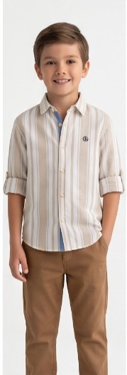 Cream Caramel Stripe Shirt — image 2