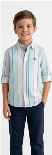 Pastel Aqua Multistripe Shirt — image 2
