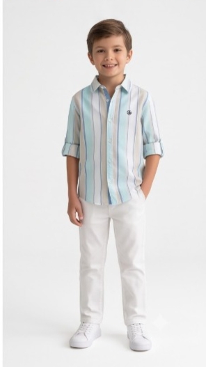 Blue Mint Multistripe Shirt — image 2