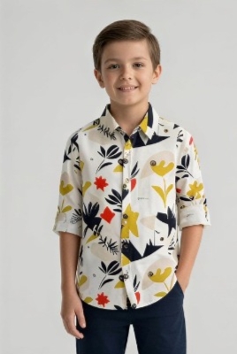 Tropical Floral Print Shirt — Multicolour