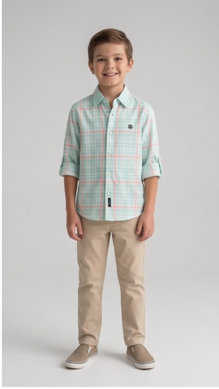G-Boys Mint Check Shirt