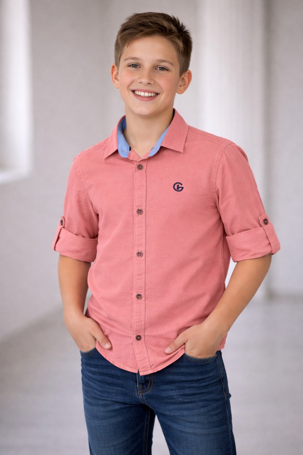 G-Boys Coral Solid Shirt