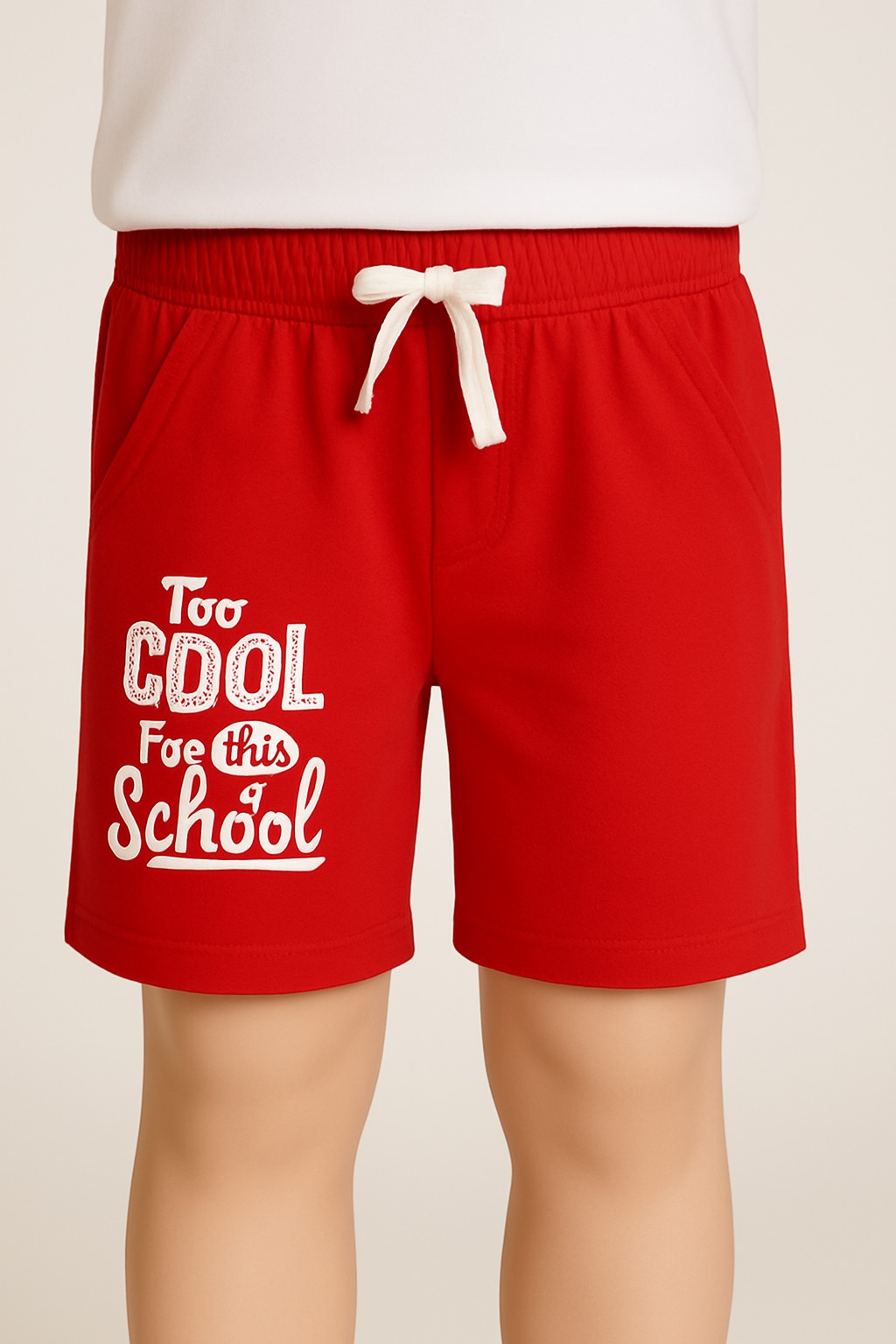 Too Cool Shorts — Red | 1–3 Years
