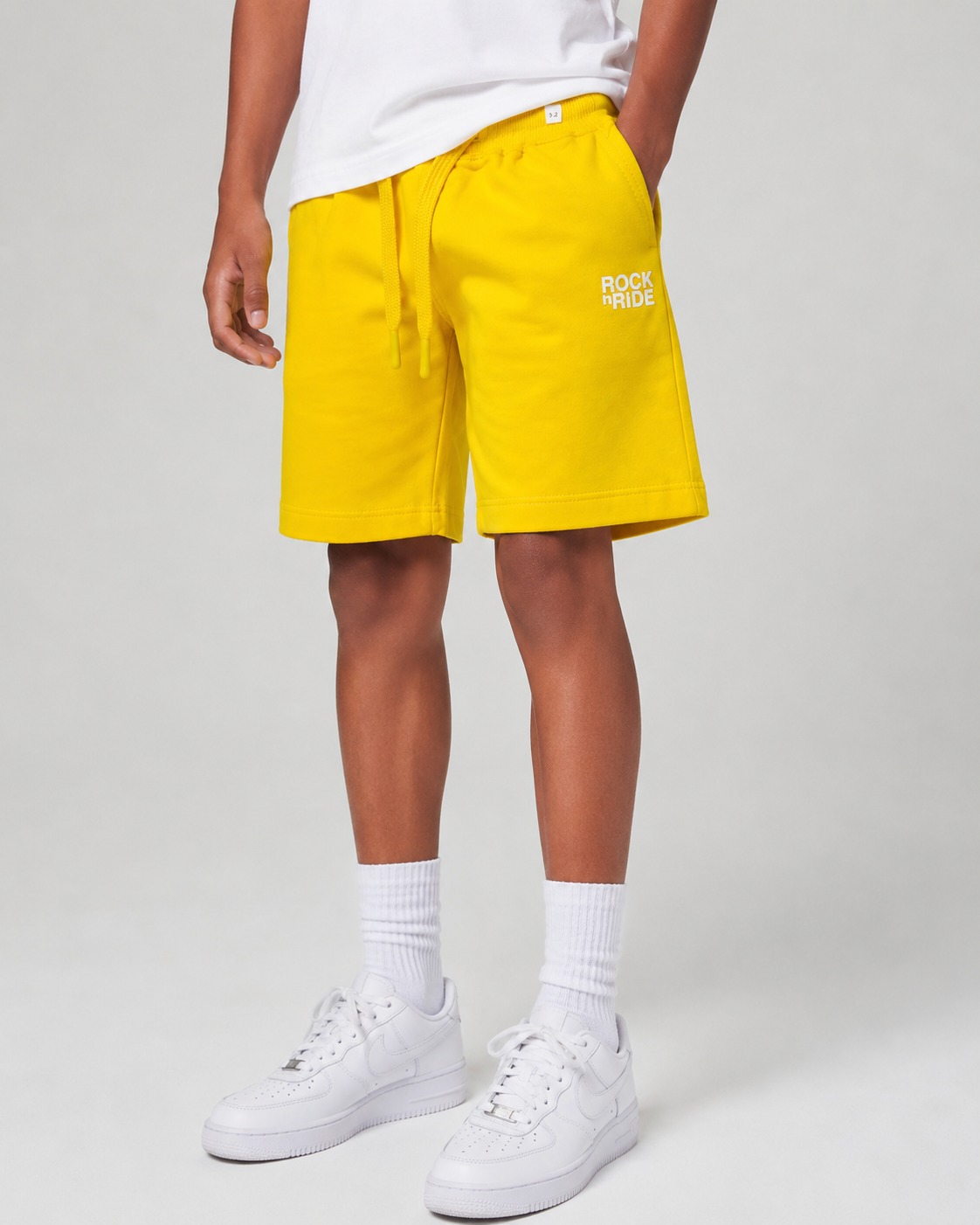 Rock N Ride Logo Shorts — Yellow | 1–3 Years