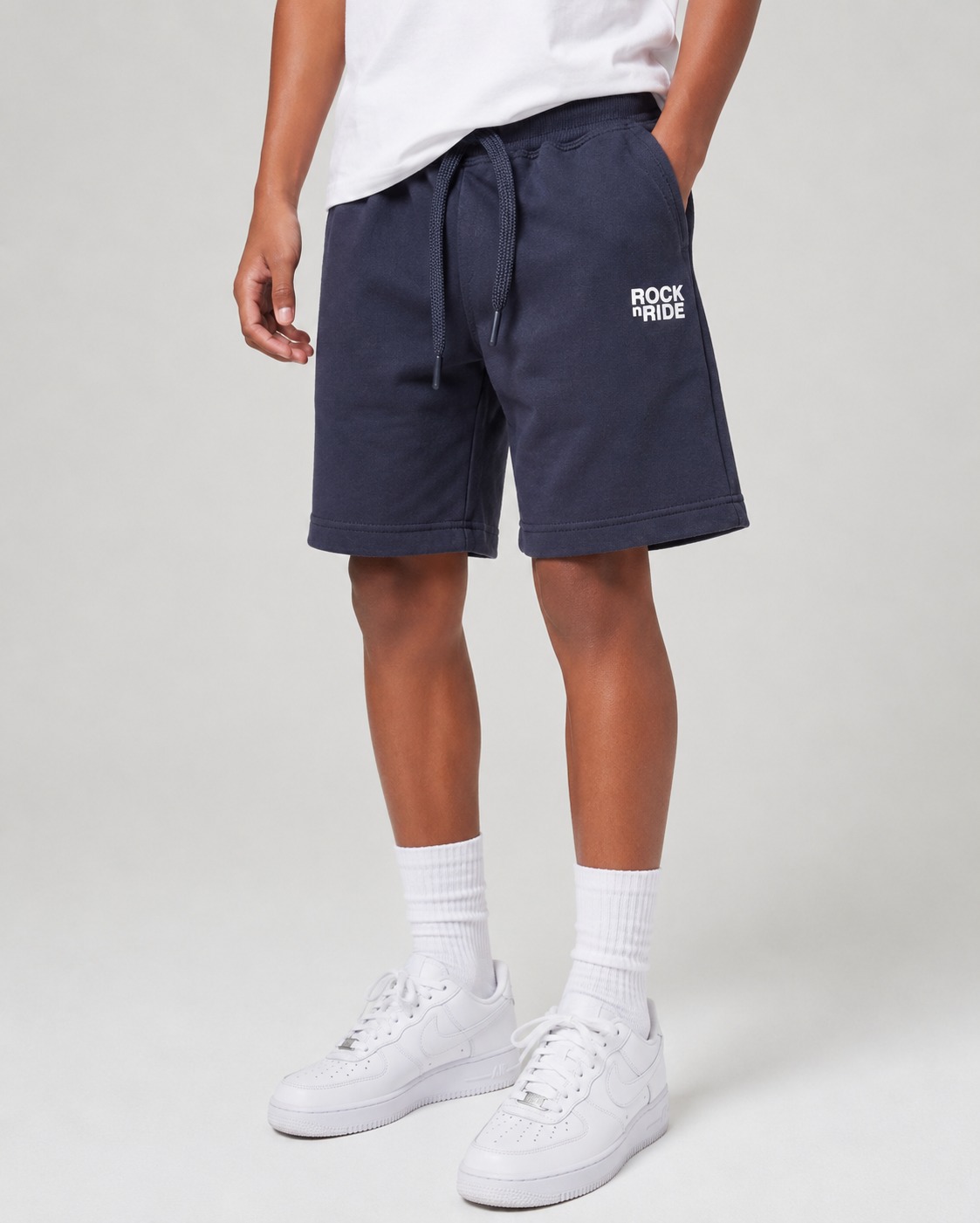 Rock N Ride Logo Shorts — Navy | 1–3 Years