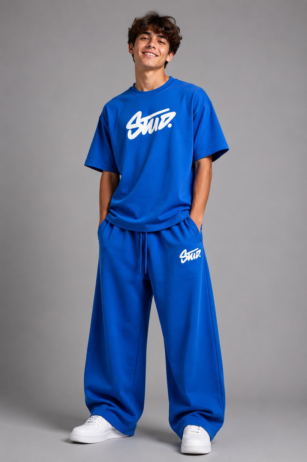 Stud Co-ord Set — Royal Blue