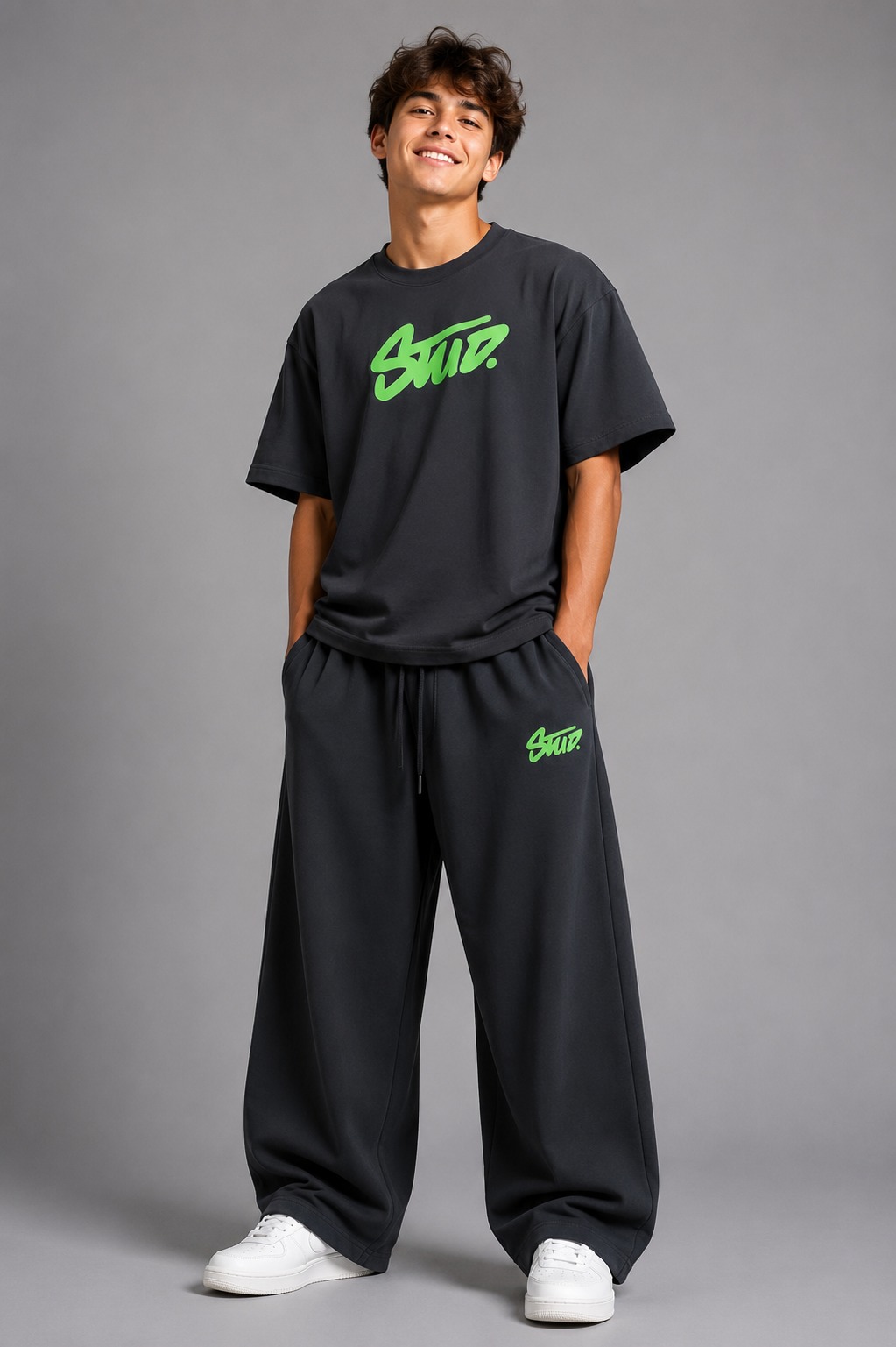 Stud Co-ord Set — Black