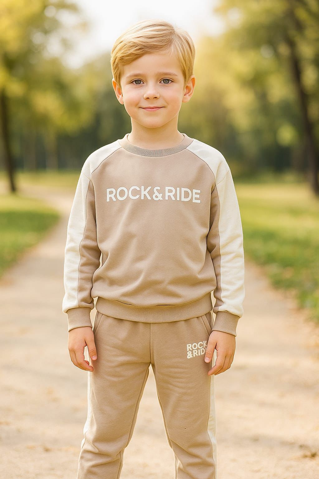 Rock N Ride Co-ord Set — Beige