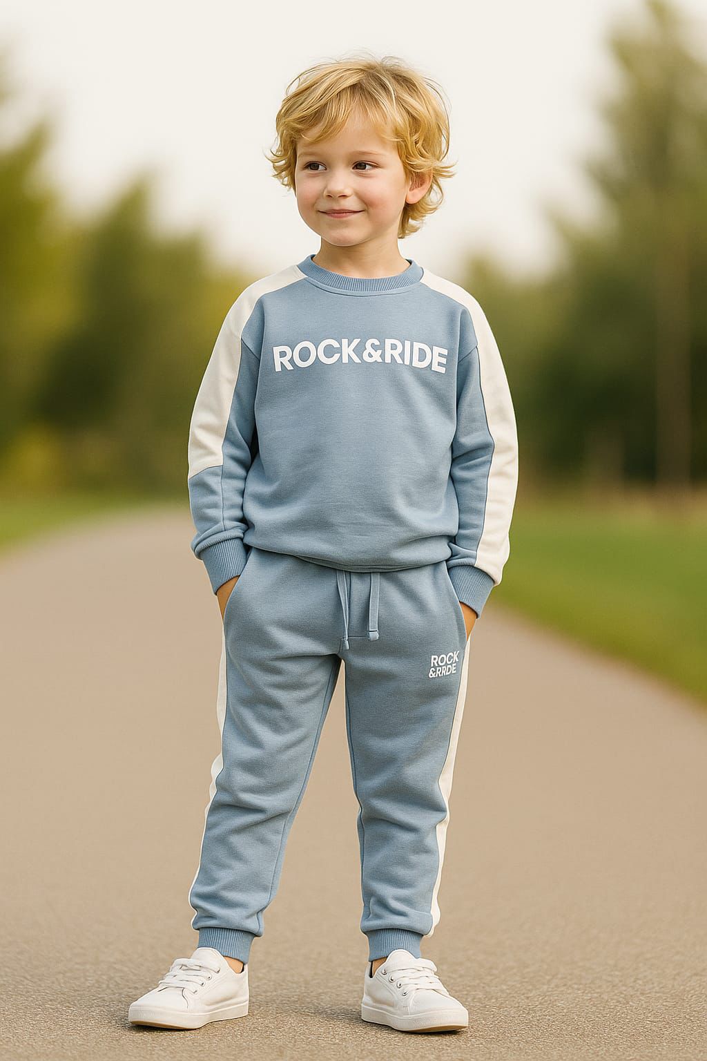 Rock N Ride Co-ord Set — Sky Blue