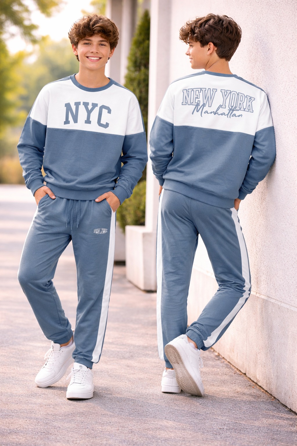 NYC Co-ord Set — Steel Blue