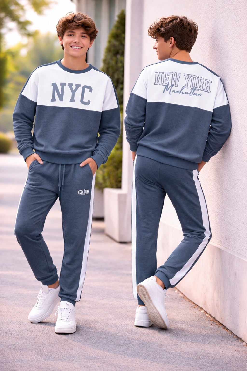 NYC Co-ord Set — Slate Blue