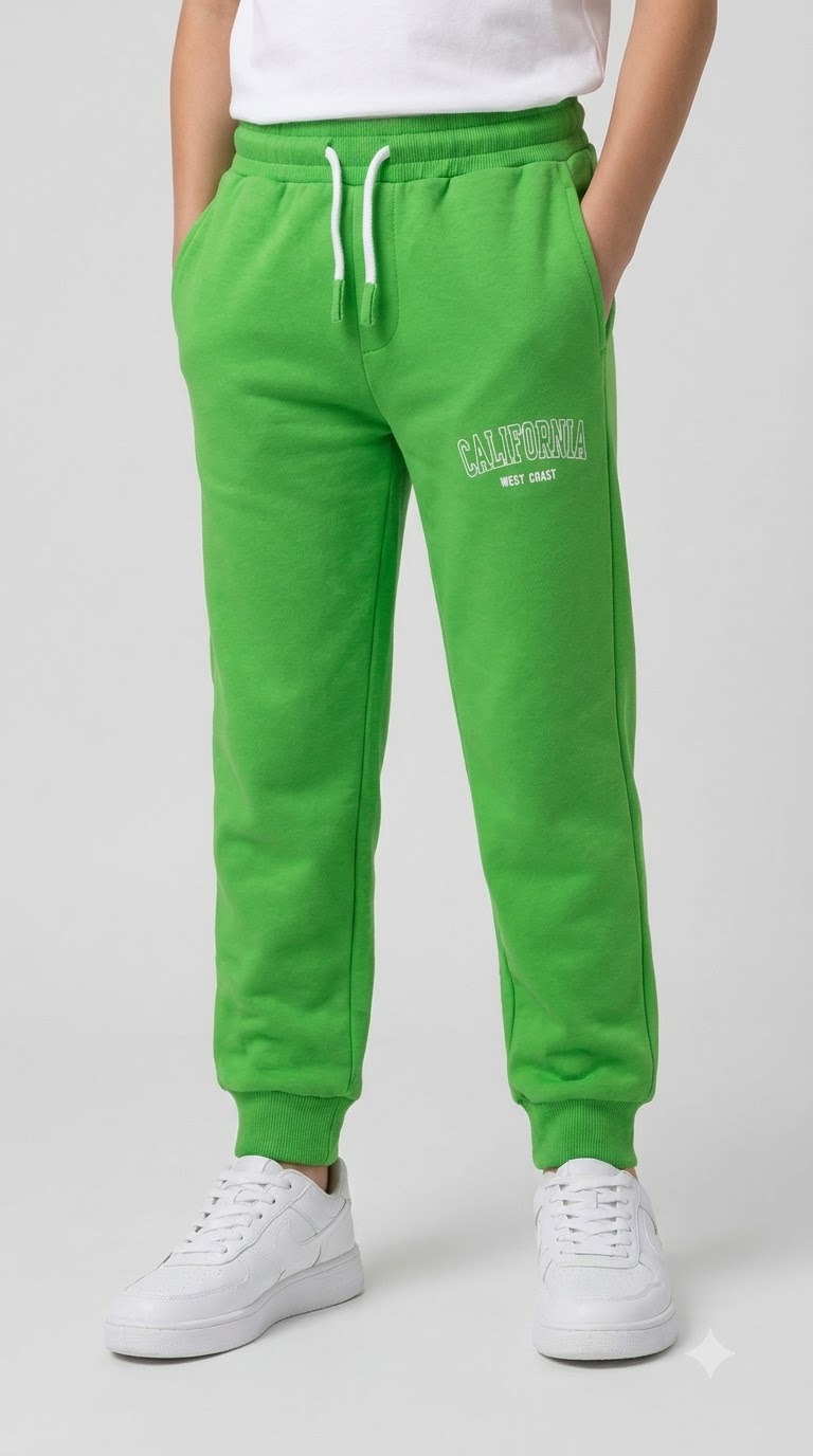 Track Pant With Rib — Green California