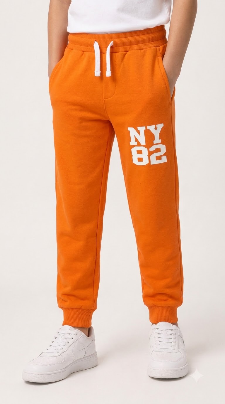 Track Pant With Rib — Orange NY 82