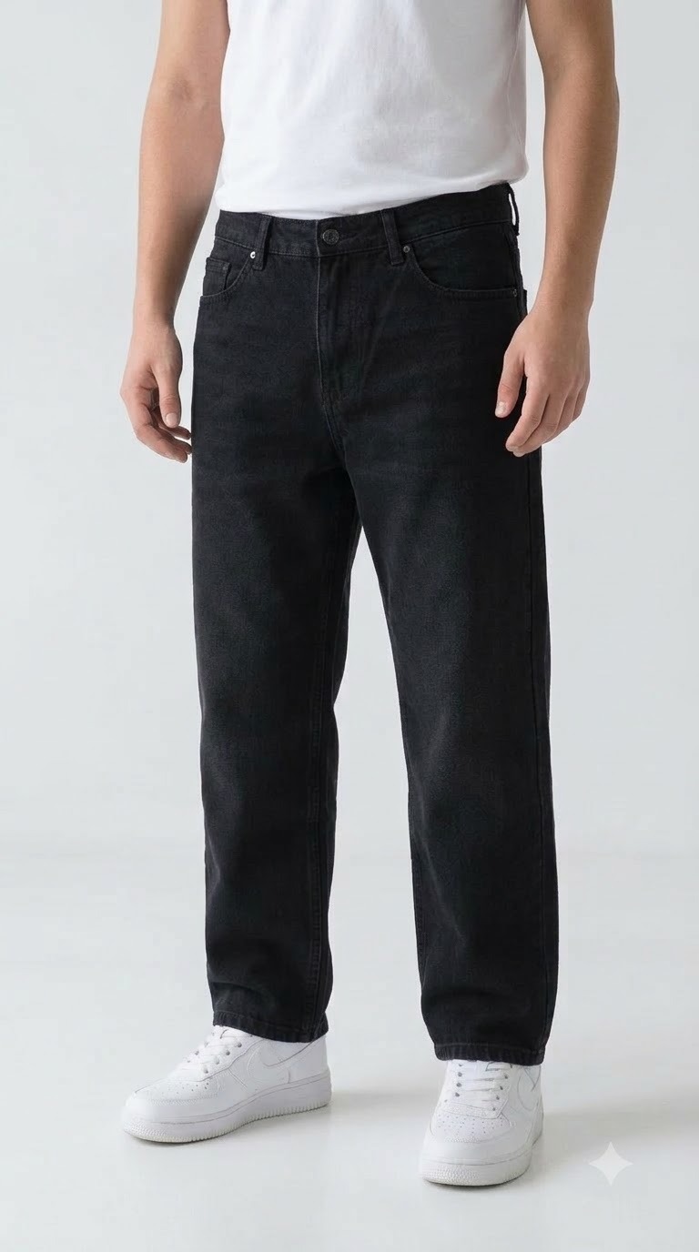 Black Loose Fit Baggy Jeans