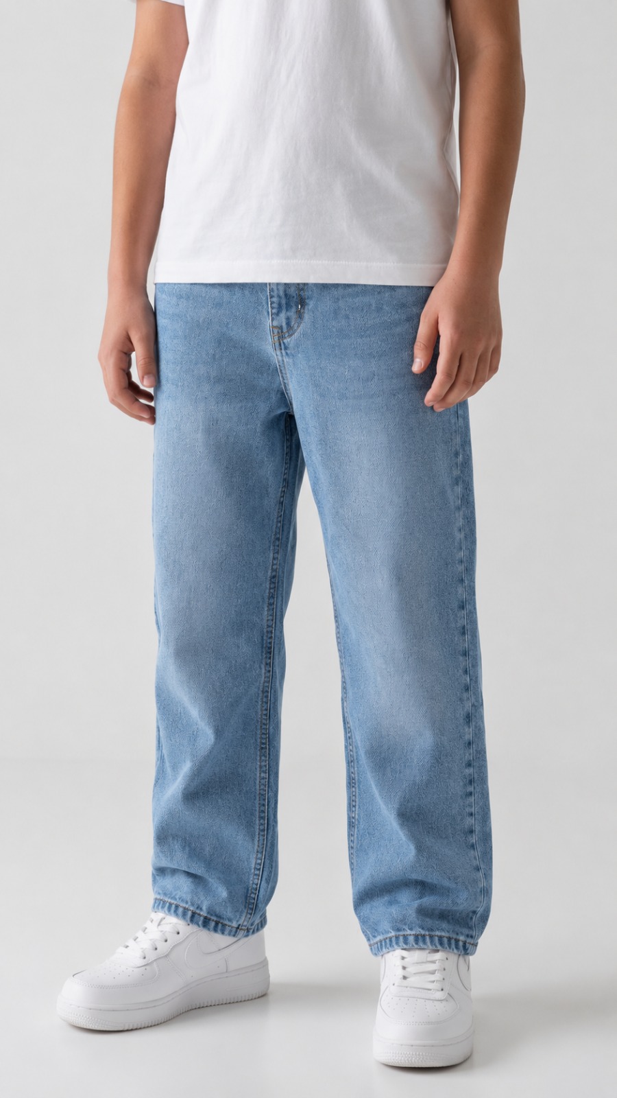Light Blue Loose Fit Baggy Jeans — image 2