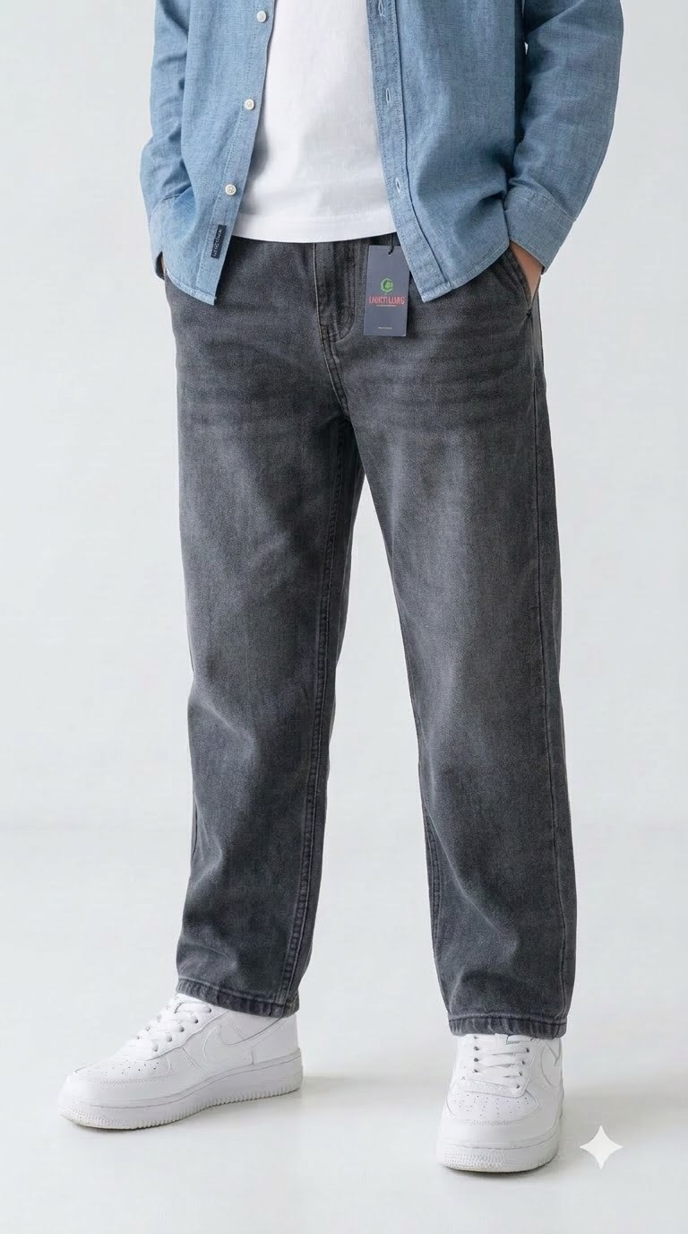 Charcoal Loose Fit Baggy Jeans