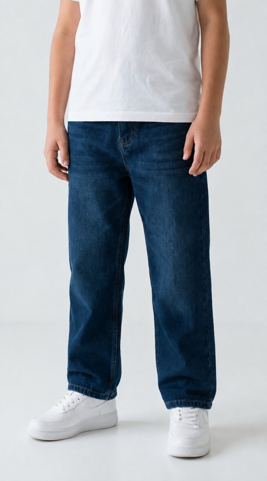 Dark Indigo Loose Fit Baggy Jeans — image 3